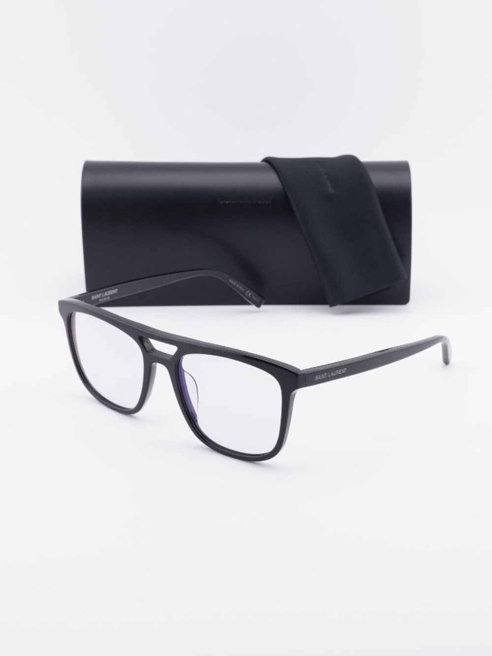 Saint Laurent SL455 005 Square Sunglasses - Black / Grey Photochromic